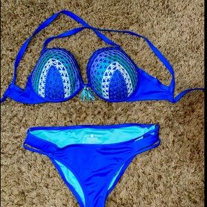 Blue Knit Bikini great condition